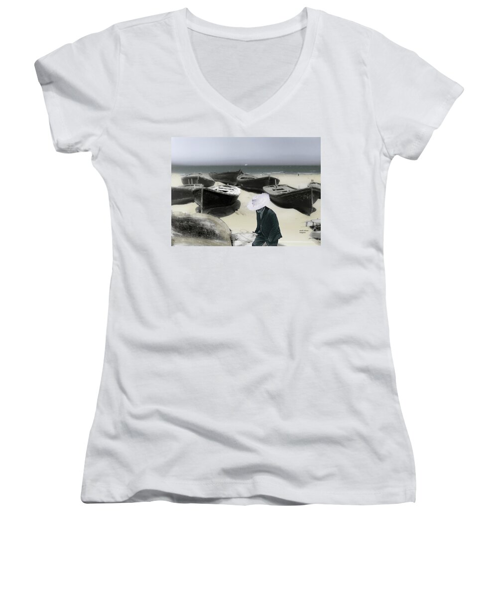 Morocco Women's V-Neck featuring the photograph Doryman by Mark Alesse