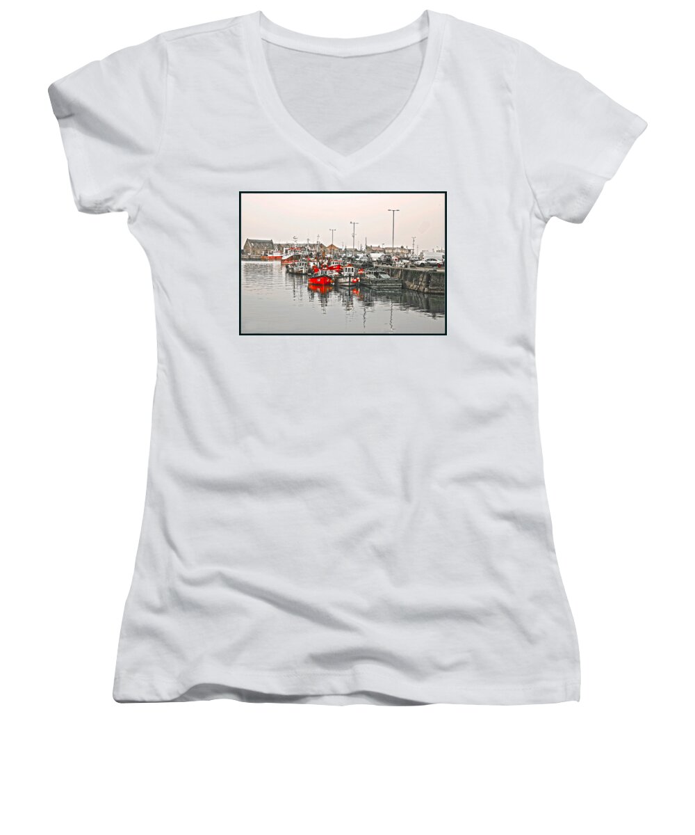 Howth Women's V-Neck featuring the photograph Howth Ireland by Alex Art