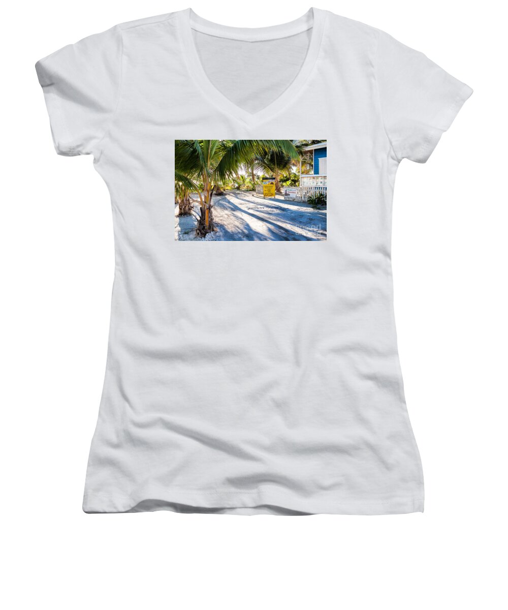 Beach Cafe Women's V-Neck featuring the photograph Ice Beans by Lawrence Burry