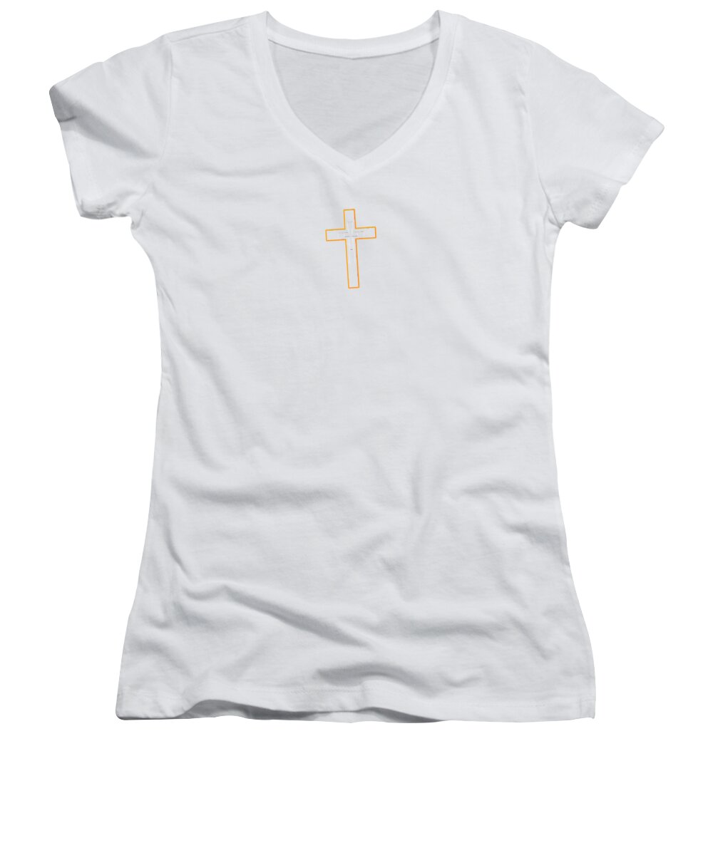 Jesus Women's V-Neck featuring the digital art It's never too late JESUS loves you by Payet Emmanuel