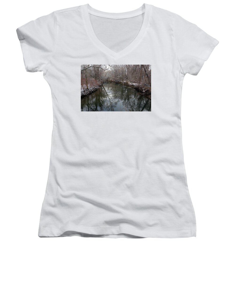 03.04.16_a Img1881 Women's V-Neck featuring the photograph Late Winter in Philly by Dorin Adrian Berbier