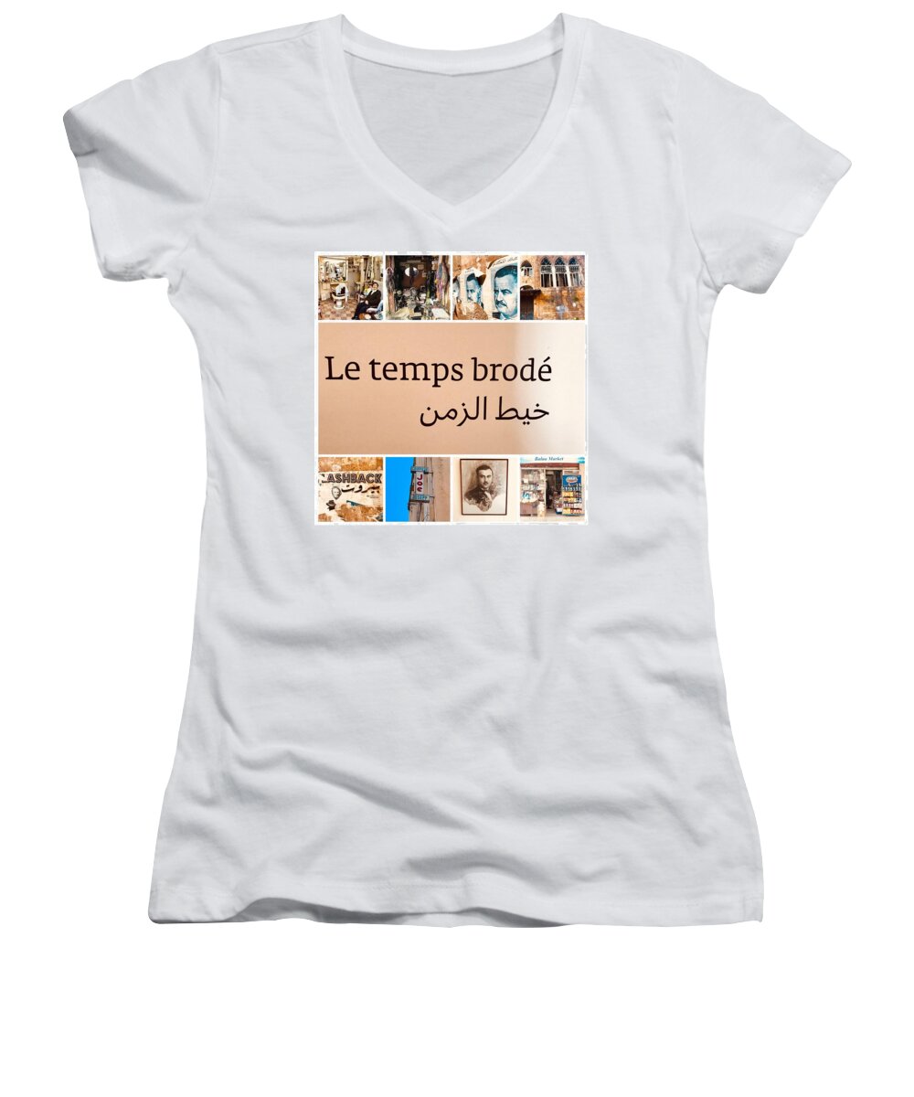 “beirut” Women's V-Neck featuring the photograph Lebanon Time by Funkpix Photo Hunter