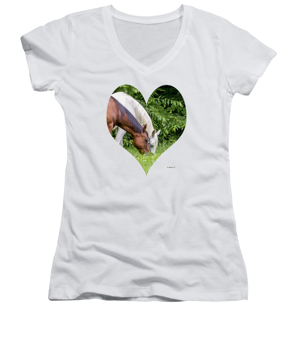 2d Women's V-Neck featuring the photograph Let's Eat Out by Brian Wallace