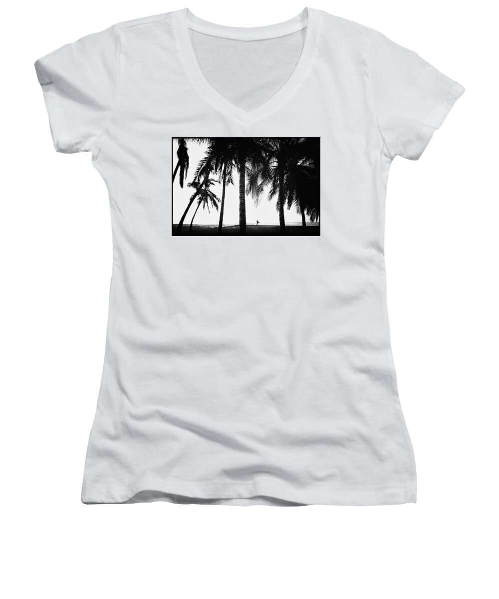 Surfing Women's V-Neck featuring the photograph Lone Wolf by Nik West