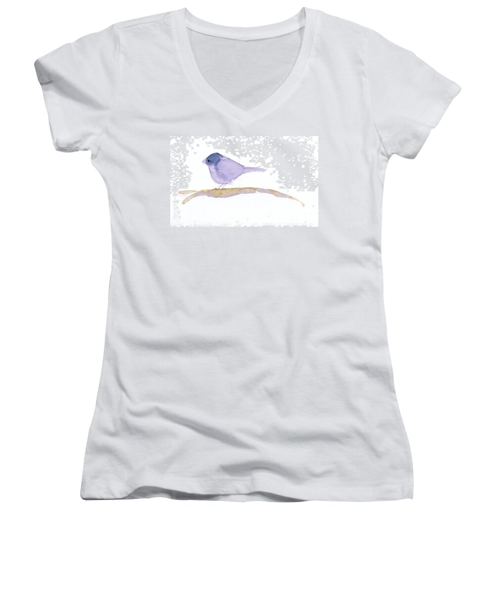 Watercolor Women's V-Neck featuring the painting Love Is Patient by Anne Duke