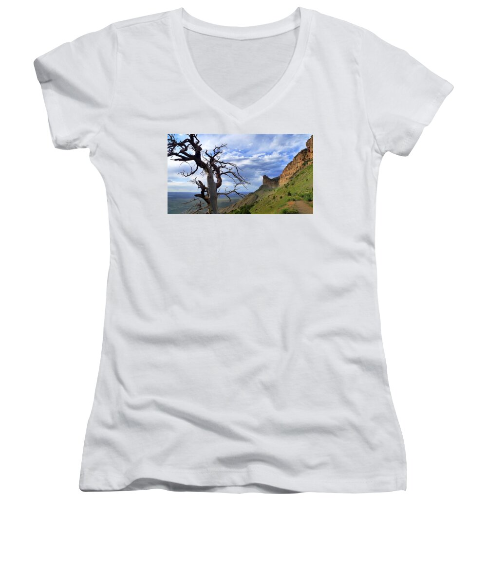 Mesa Verde Mood Women's V-Neck featuring the photograph Mesa Verde Mood by Skip Hunt