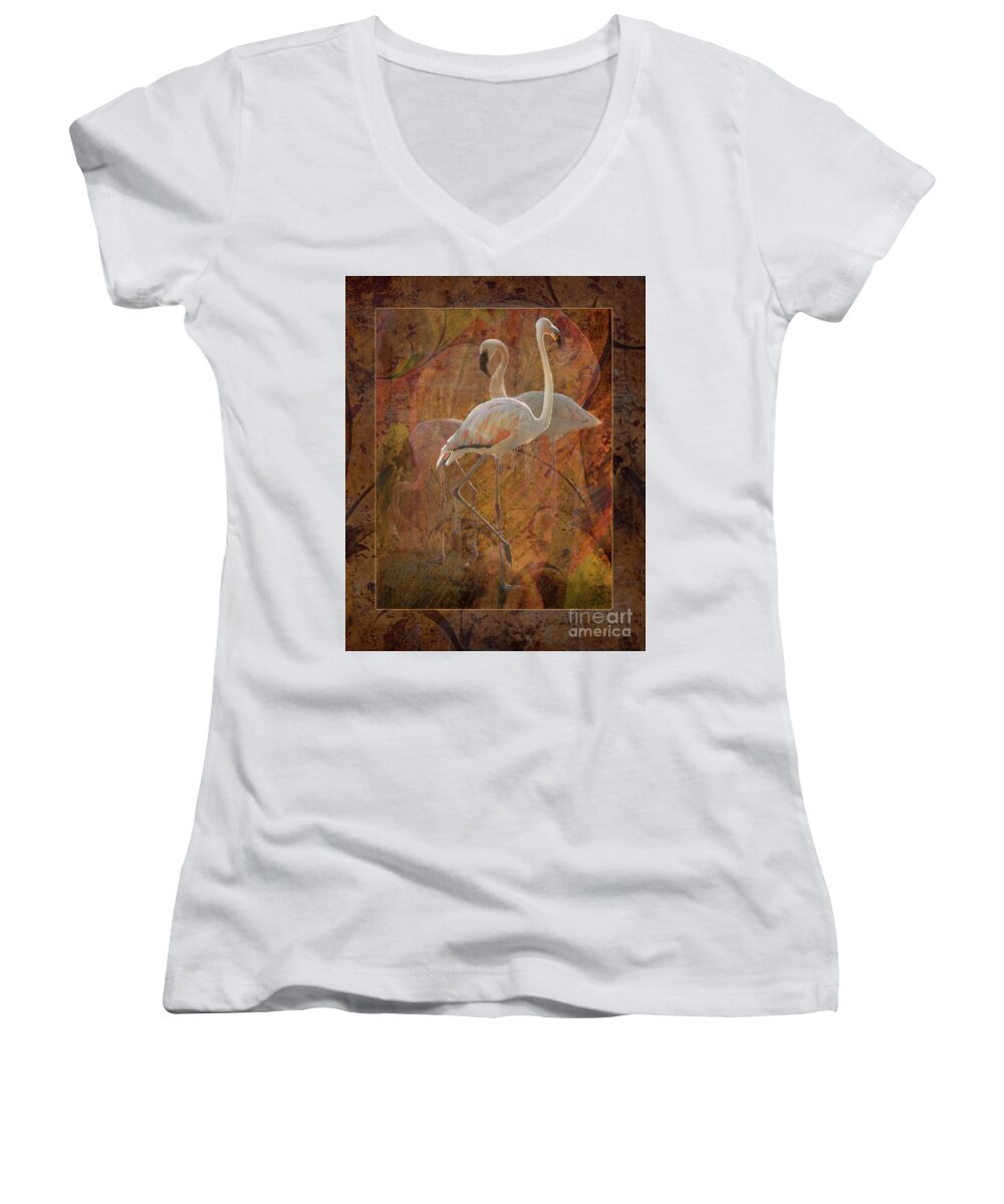 Herons Women's V-Neck featuring the photograph New Upload by Melinda Hughes-Berland