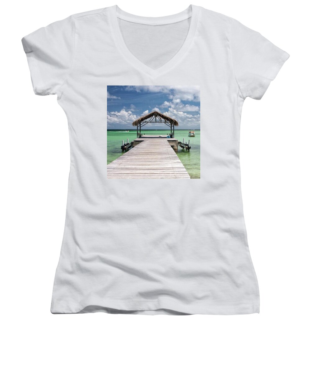 Beautiful Women's V-Neck featuring the photograph Pigeon Point, Tobago#pigeonpoint by John Edwards