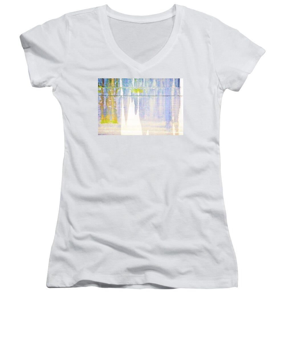 Decorative Women's V-Neck featuring the photograph Portland Bridge Support by Merle Grenz