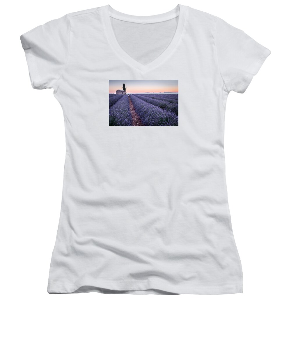 Provence Women's V-Neck featuring the photograph Provence by Stefano Termanini