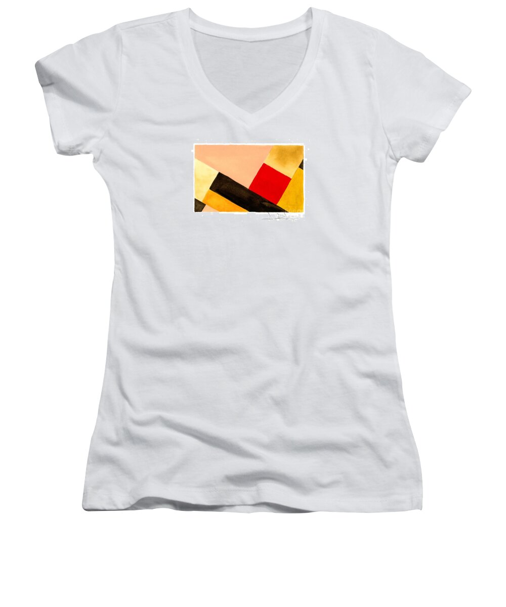 Architecture Women's V-Neck featuring the photograph Red Square by George D Gordon III