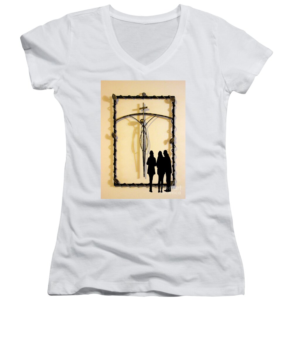 Metal Women's V-Neck featuring the photograph Remembrance by Al Bourassa