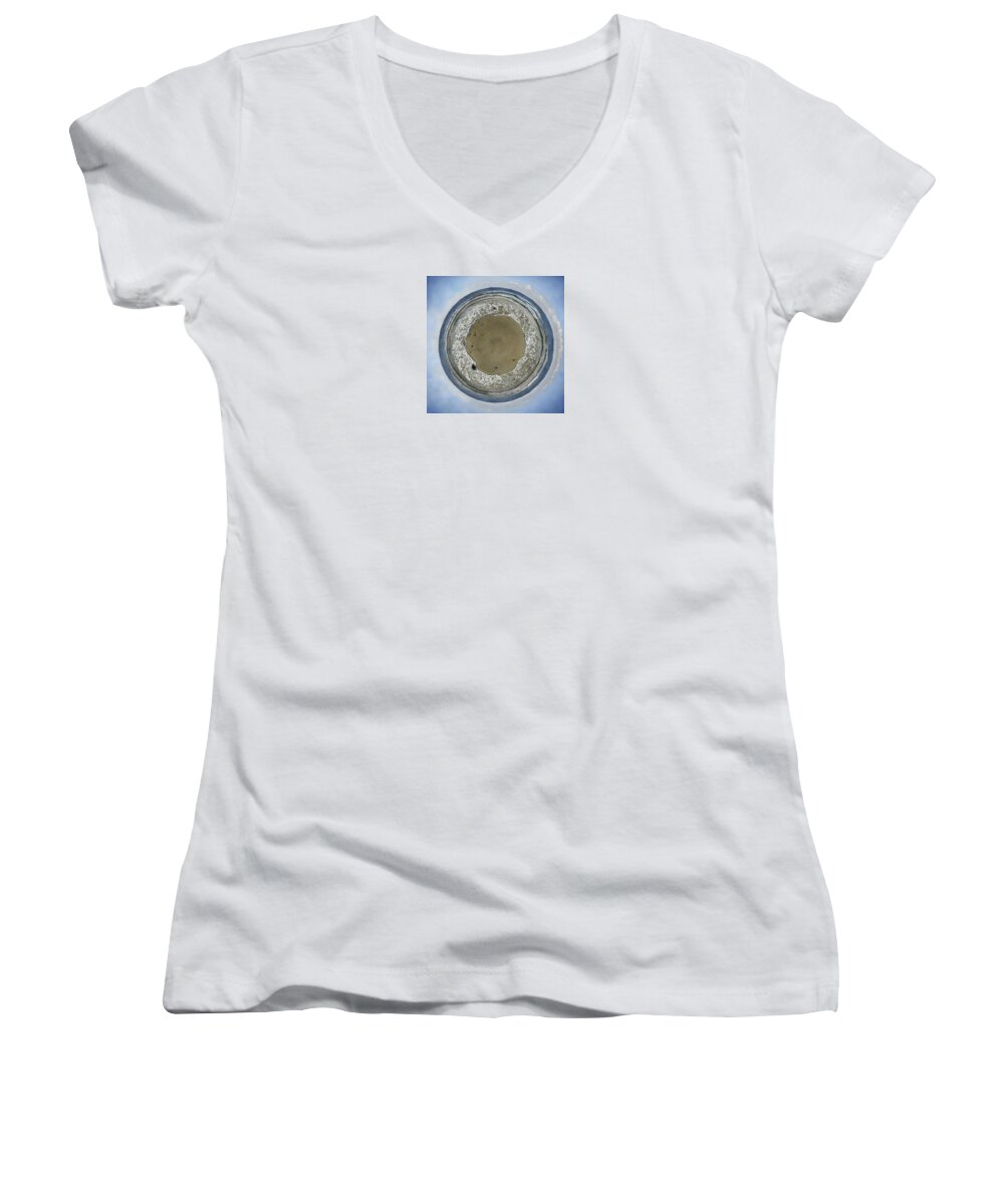 Sacred Planet Women's V-Neck featuring the photograph Sacred Planet - Acciaroli - Italy by Michele Cazzani