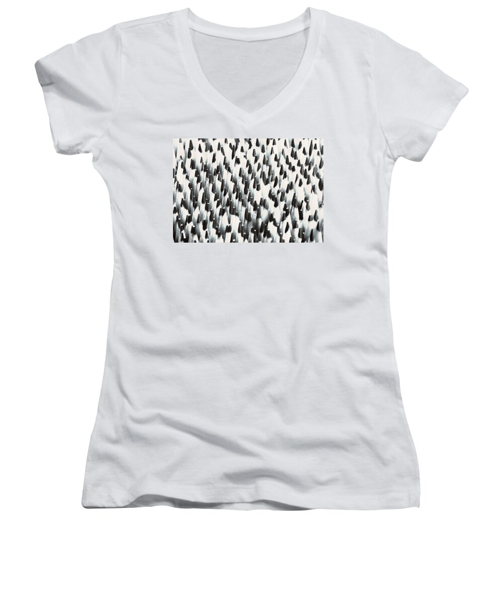 Wooden Pencils Women's V-Neck featuring the photograph Sharp wooden pencils by Evgeniy Lankin