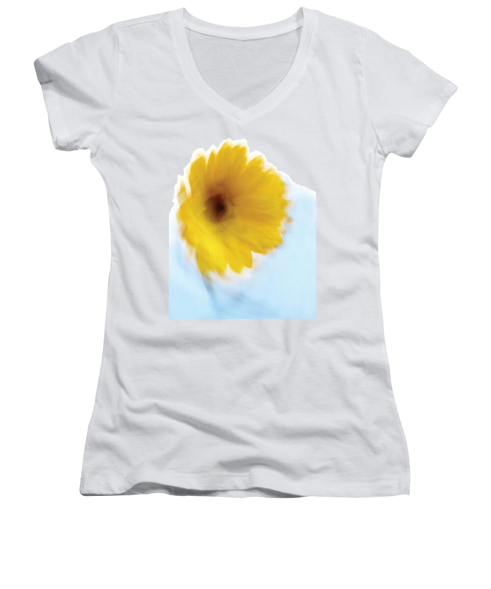 Impressionistic Women's V-Neck featuring the photograph Soft Radiance by Neil Shapiro