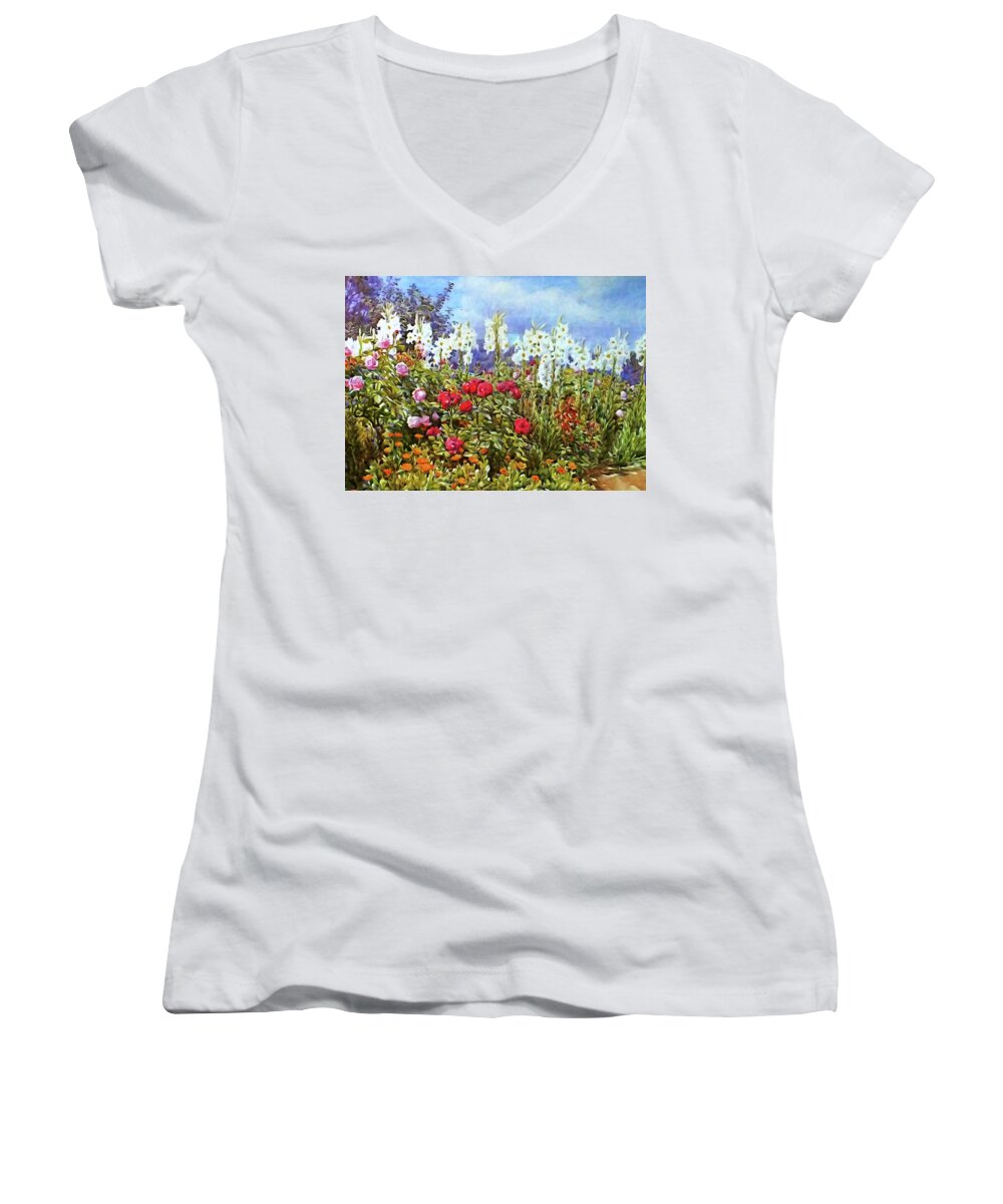 Spring Women's V-Neck featuring the photograph Spring by Munir Alawi