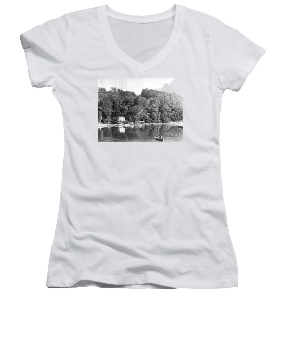 Edward Wenzel Women's V-Neck featuring the photograph Spuyen Duyvil, 1893 by Cole Thompson