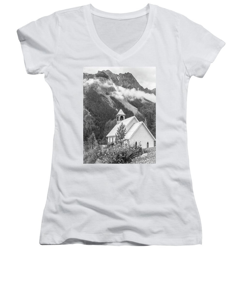 5dii Women's V-Neck featuring the photograph St. Joseph's by Mark Mille