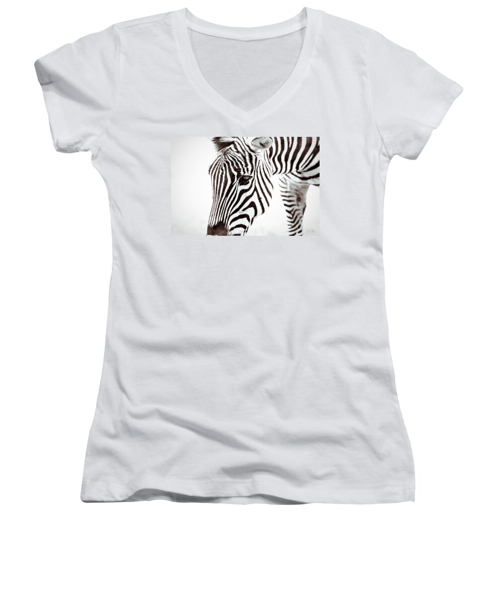 2016 Women's V-Neck featuring the photograph Striped by Wade Brooks