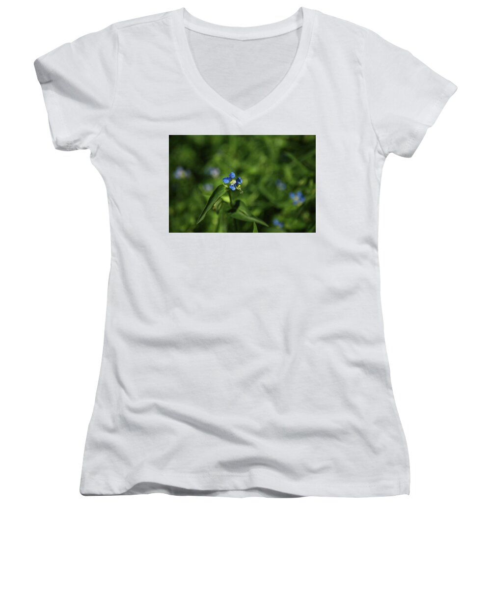 Flower Women's V-Neck featuring the photograph Stubborn by Hyuntae Kim