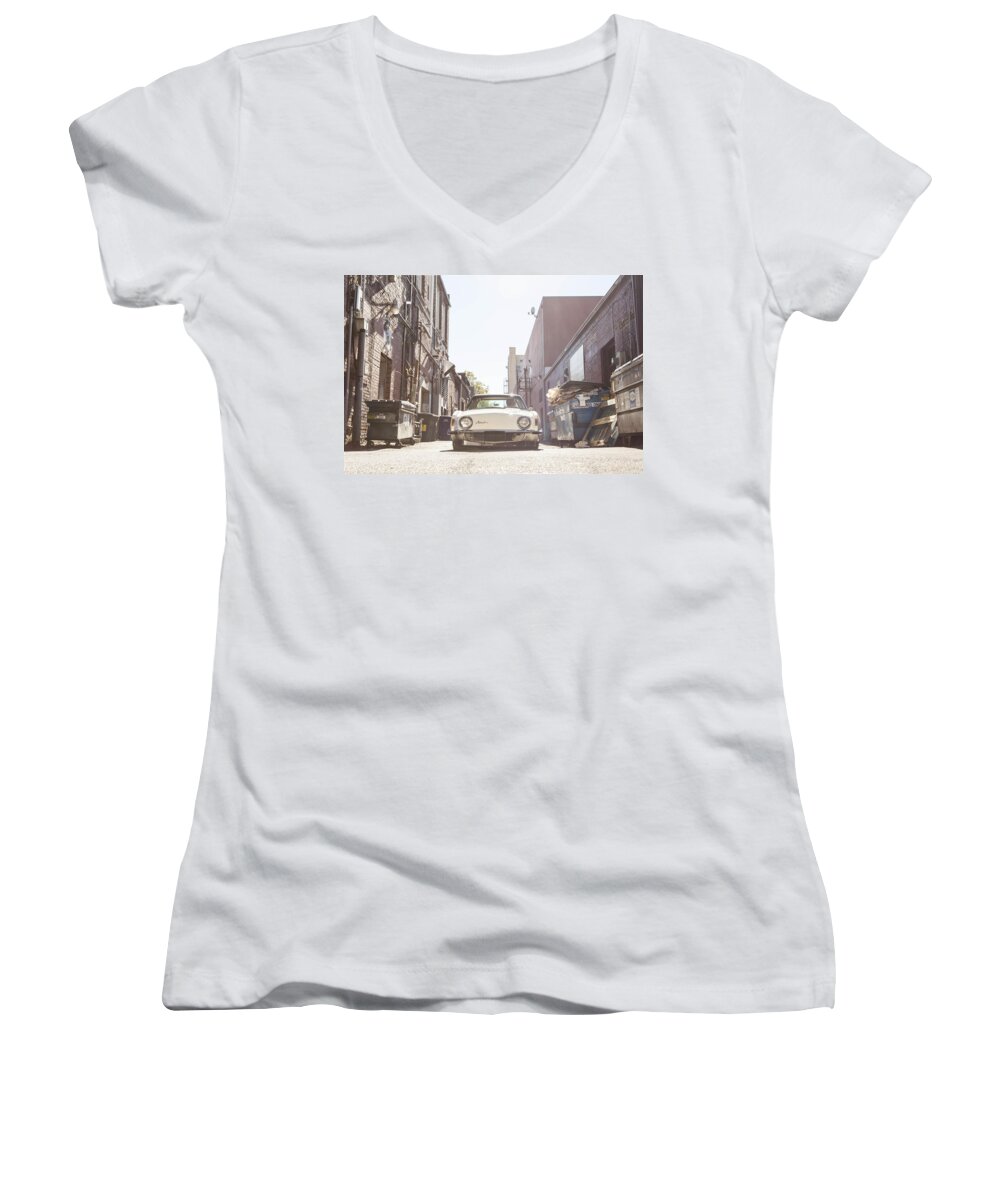 Studebaker Avanti Women's V-Neck featuring the photograph Studebaker Avanti by Mariel Mcmeeking