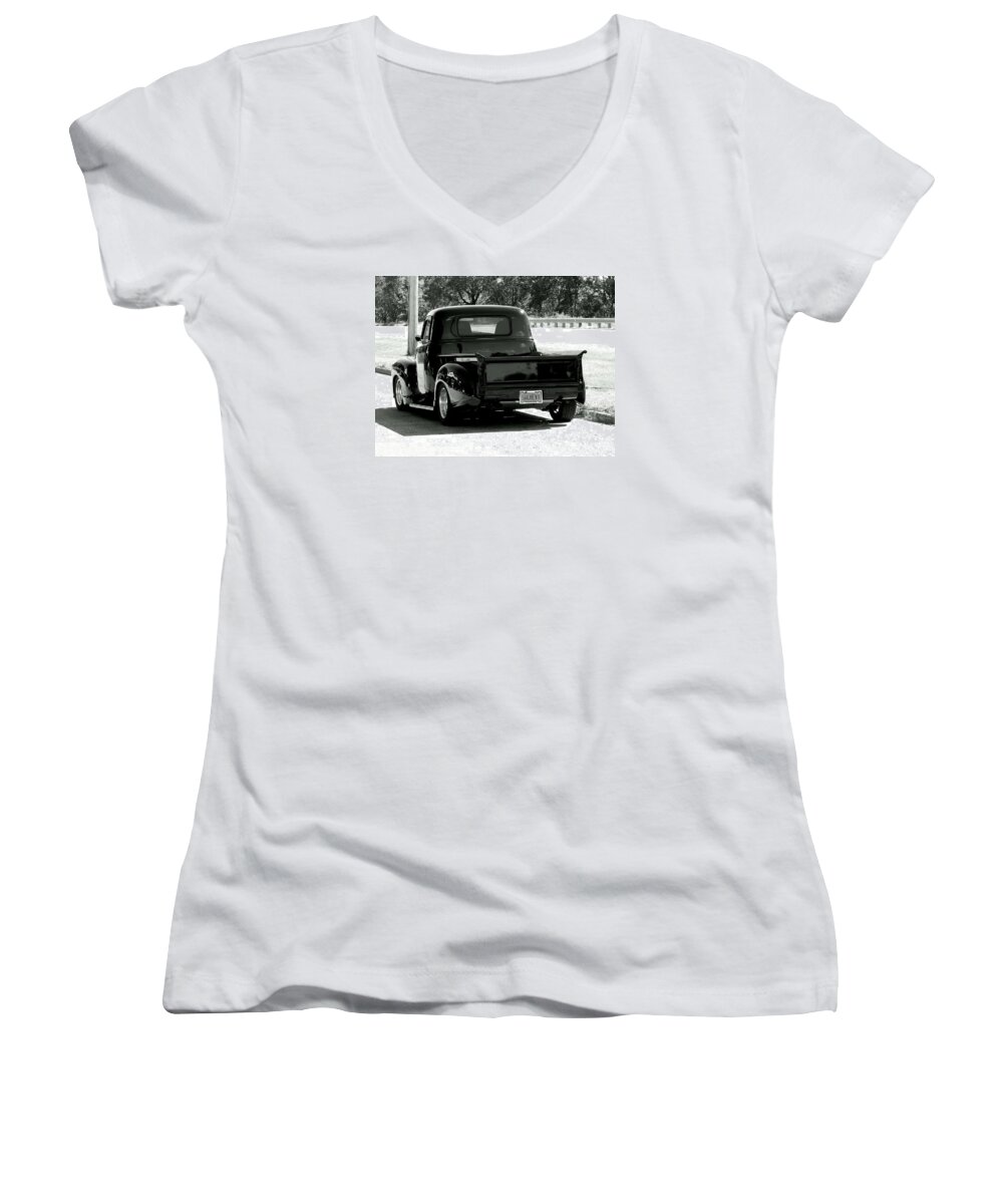 50 Chevy Women's V-Neck featuring the photograph Sweet Ride by Wild Thing
