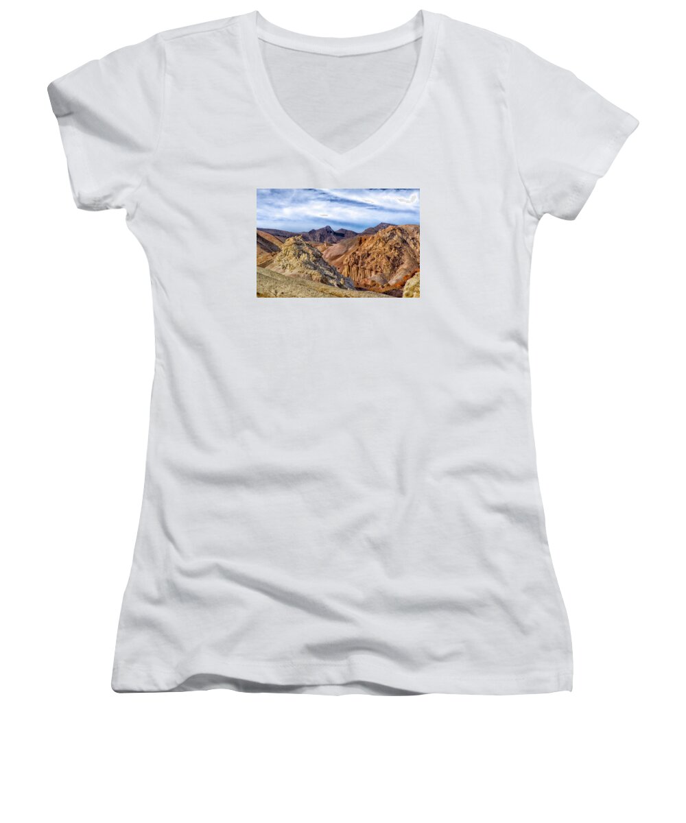 Monte Cristos Women's V-Neck featuring the photograph The Monte Cristos by Janis Knight
