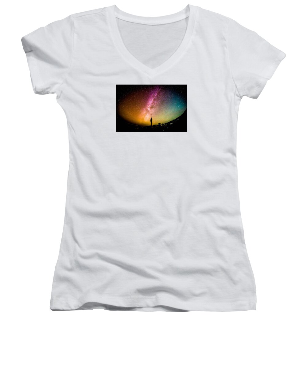 Stars Women's V-Neck featuring the photograph What I Saw by Britten Adams