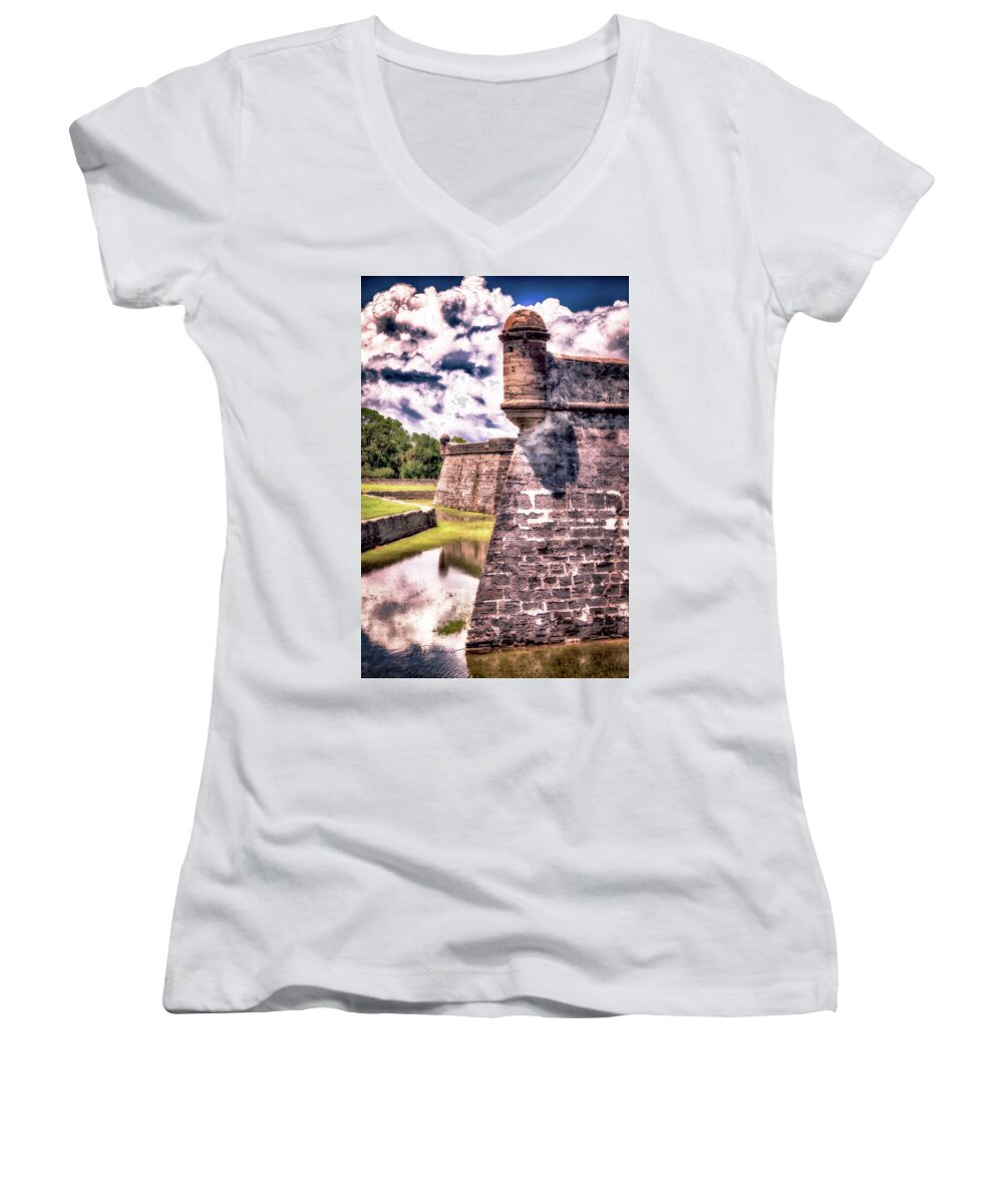 St. Augustine Women's V-Neck featuring the photograph After the Rains by Joseph Desiderio