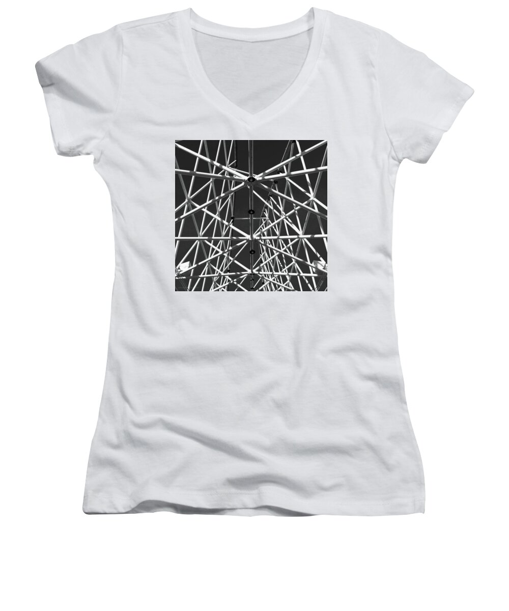 Photography By Denise Dube Women's V-Neck featuring the photograph Amorphous Sensations by Denise Dube