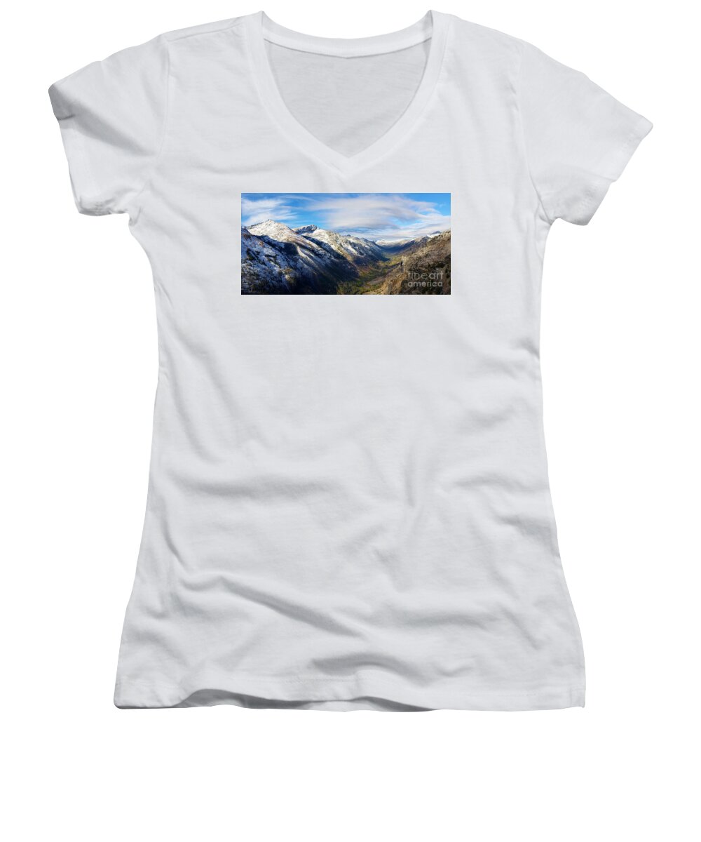 Bitterroot Valley Women's V-Neck featuring the photograph Bitterroot Valley by Dillon Wright