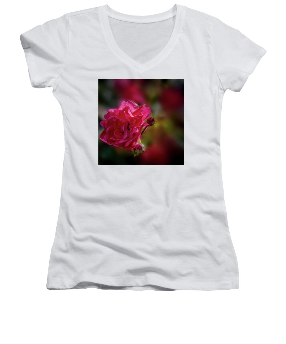 Fading Memories Women's V-Neck featuring the mixed media Fading memories #j1 by Leif Sohlman