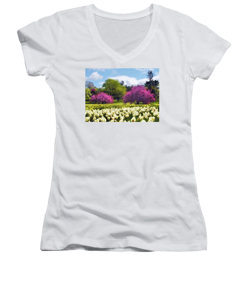 Spring Women's V-Neck featuring the photograph Spring Fever #1 by Jessica Jenney