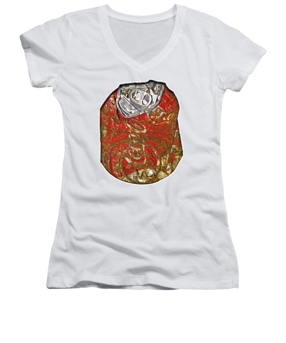 Digital Image Women's V-Neck featuring the photograph Can not Anymore-Front by Luc Van de Steeg