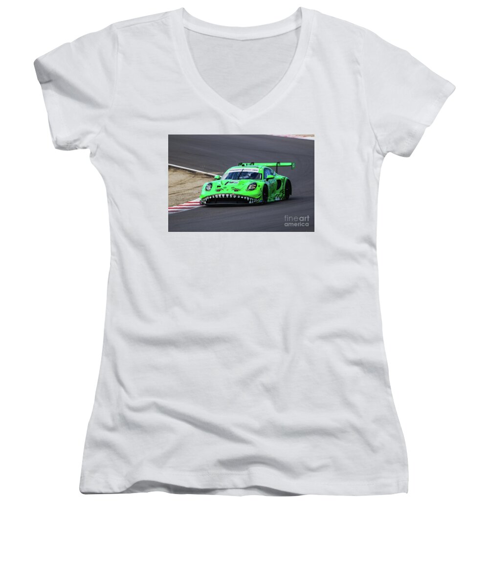  Women's V-Neck featuring the photograph Jurassic by Vincent Bonafede