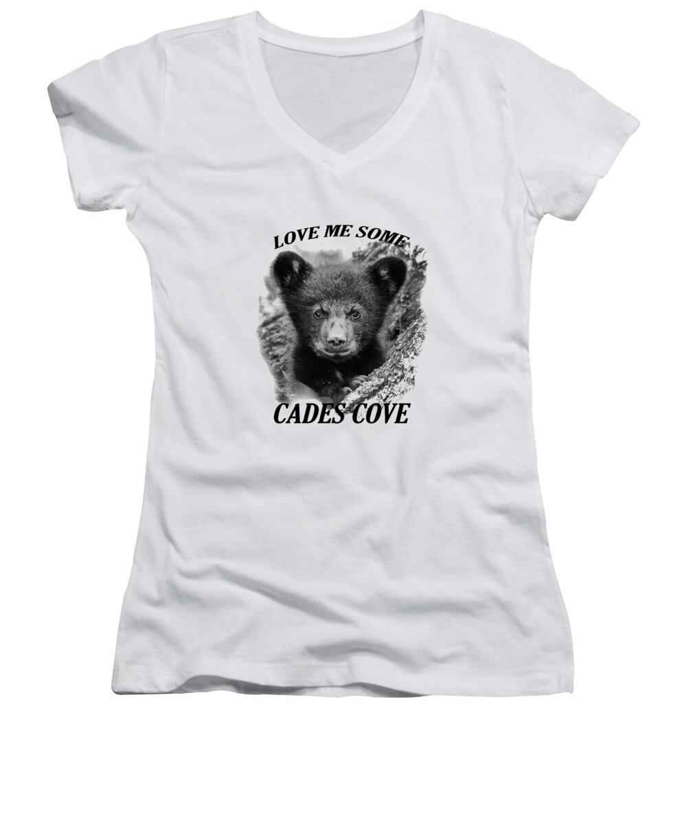 Cades Cove Women's V-Neck featuring the photograph Love Me Some Cades Cove tshirt by Everet Regal
