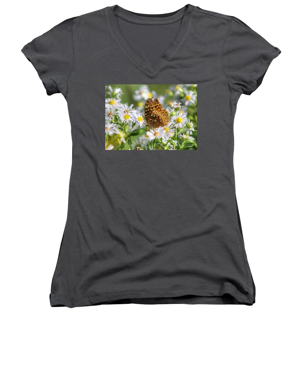 Butterfly Women's V-Neck featuring the photograph Gods Creation-18 #1 by Robert Pearson