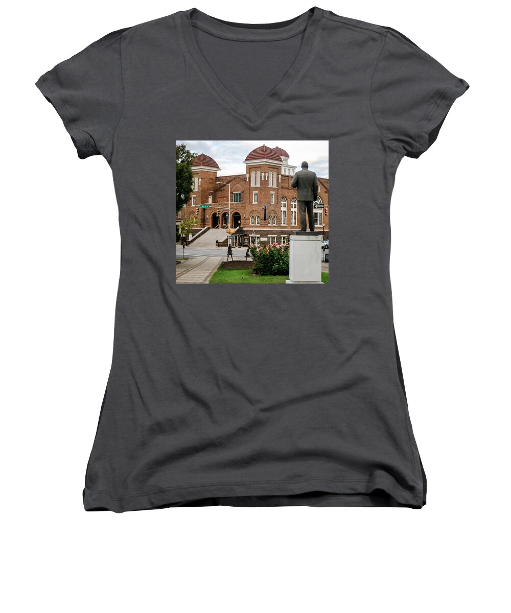 Equaility Women's V-Neck featuring the photograph 16th Street Baptist Church #9 by Tracy Brock