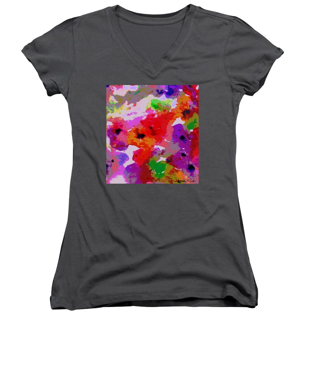 Flowers Women's V-Neck featuring the painting A Little Watercolor #2 by Jamie Frier