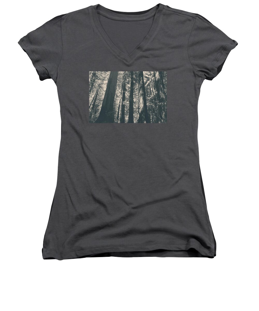 Humboldt Redwoods State Park Women's V-Neck featuring the photograph A Breath of Fresh Air by Laurie Search