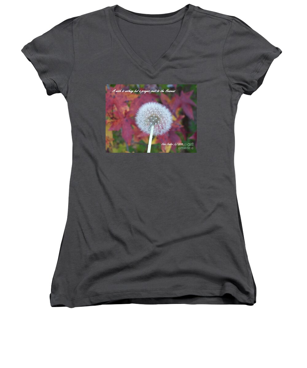 Wish Women's V-Neck featuring the photograph A Wish For You by Robin Coaker