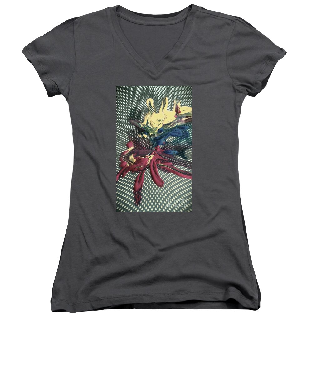 Graphic Women's V-Neck featuring the painting All In by Jacqueline McReynolds