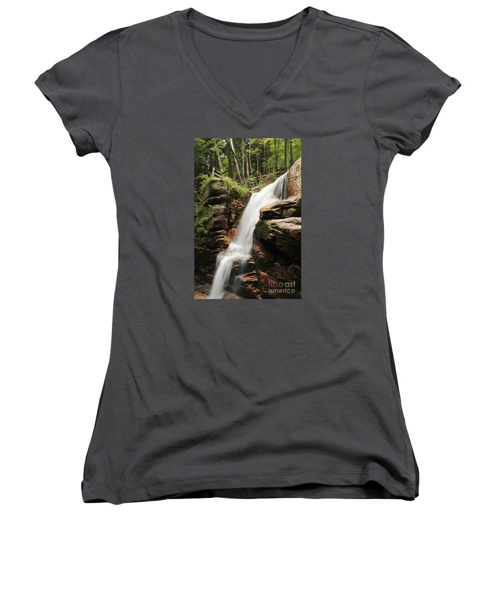 Avalanche Falls Women's V-Neck featuring the photograph Avalanche Falls by Jemmy Archer