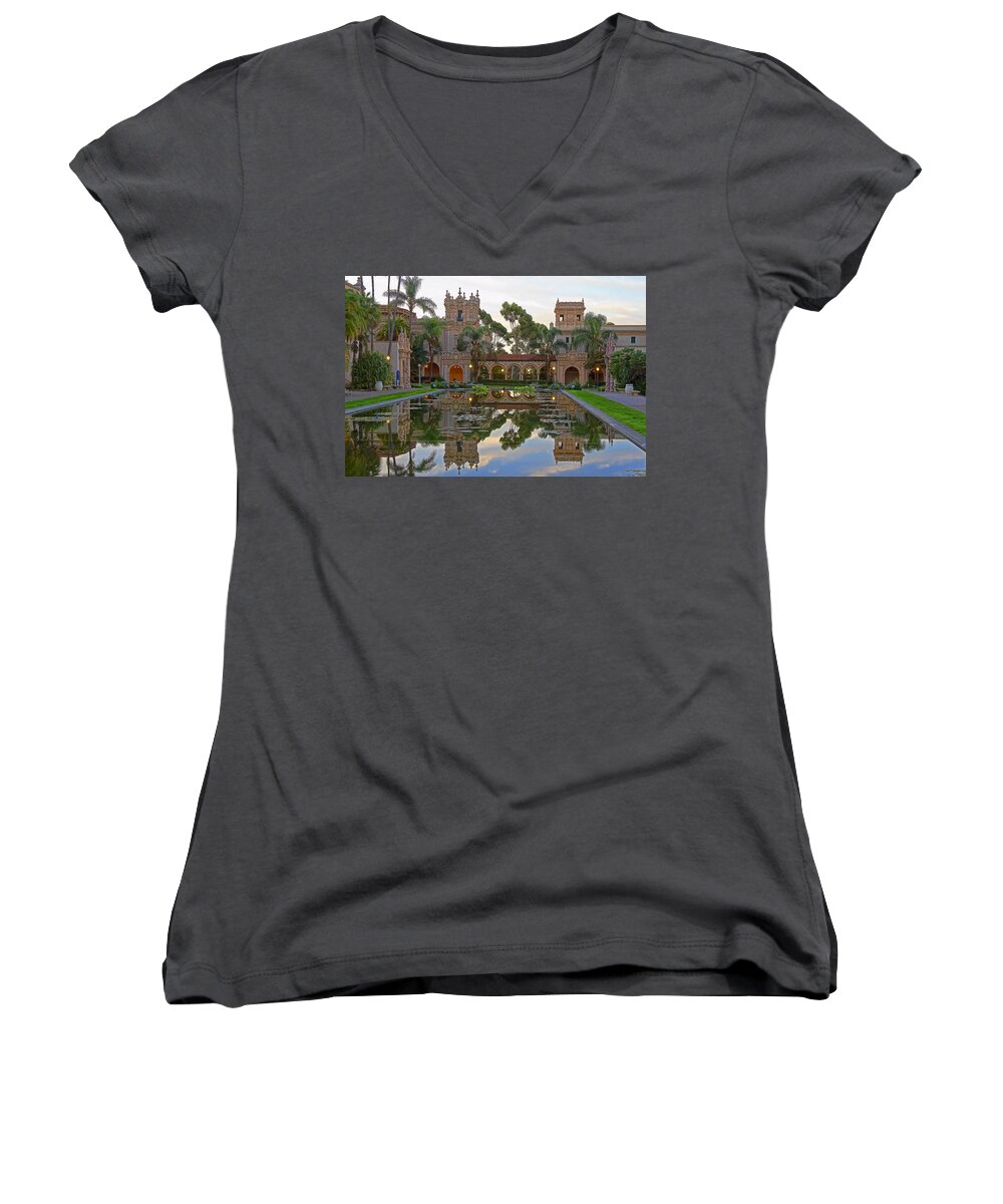 Sunrise Women's V-Neck featuring the photograph Before the Crowds by Gary Holmes