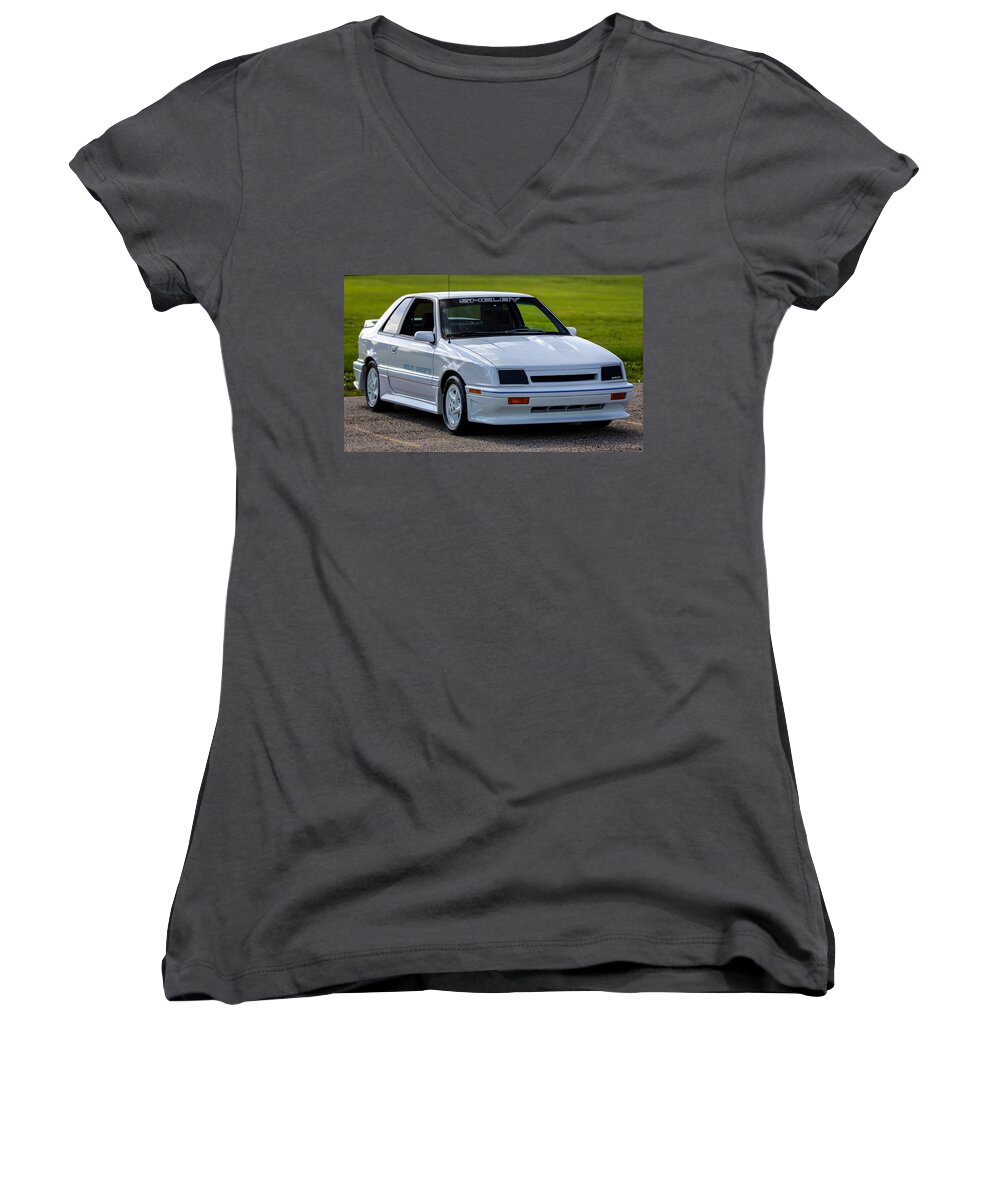 Dodge Women's V-Neck featuring the photograph Birthday Car 04 by Josh Bryant