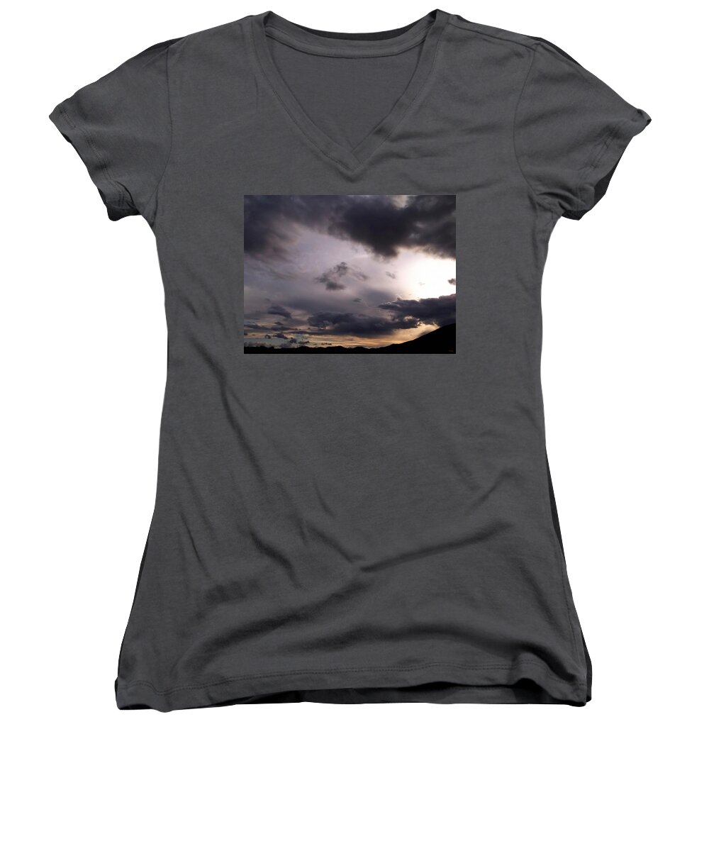 Sunset Women's V-Neck featuring the photograph Brushing A Sunset by Glenn McCarthy Art and Photography