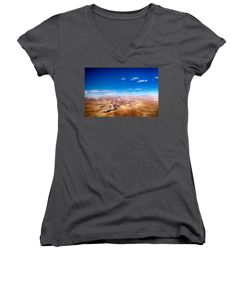 Canyon Lands Women's V-Neck featuring the photograph Canyon Lands Best by Juergen Klust