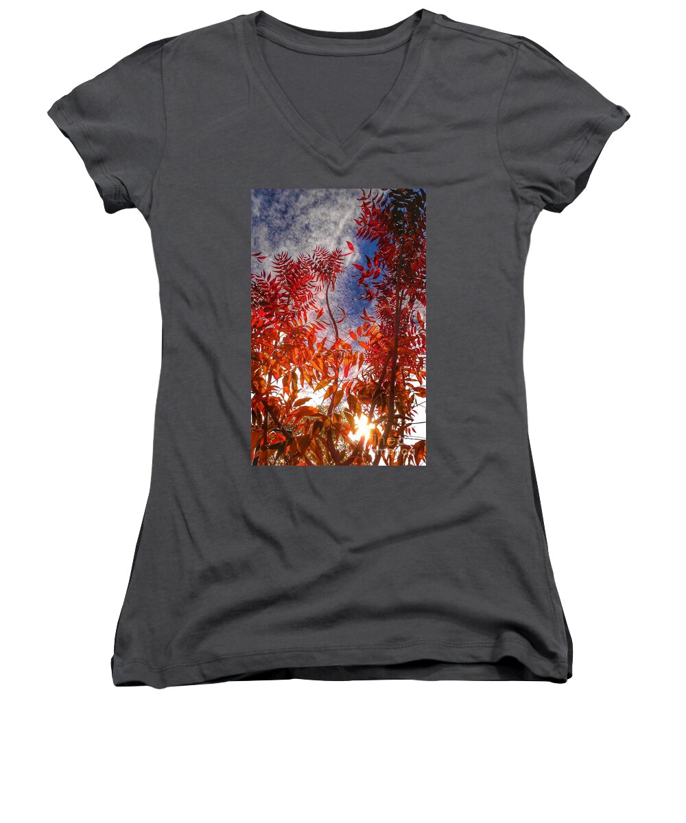 Cml Brown Women's V-Neck featuring the photograph Catharsis by CML Brown