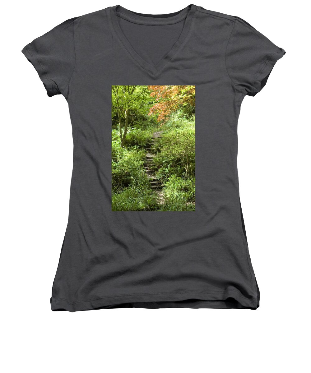 Cardiff Women's V-Neck featuring the photograph Cefn Onn by Jeremy Voisey