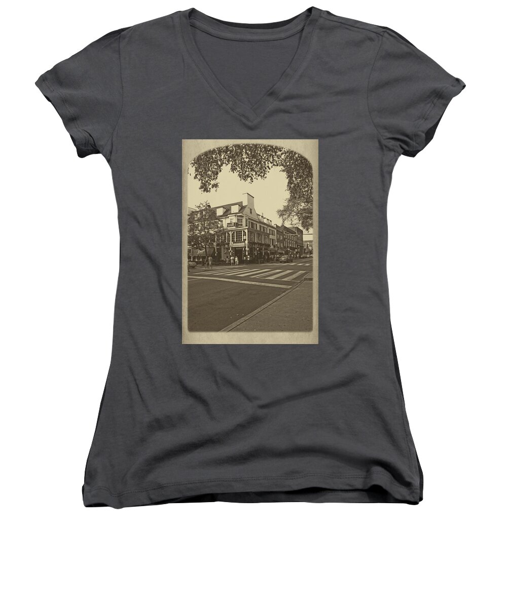 The Corner Room Women's V-Neck featuring the photograph Corner Room by Tom Gari Gallery-Three-Photography